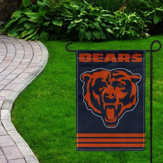 Discover For Chicago Football Fans 12x18" Garden Flag Double Sided Yard Banner