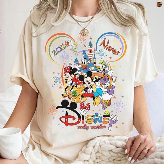 Discover Custom Disneyland Family Vacation 2026 Comfort Colors Shirt, Mickey And Friends Shirt, Family Matching Shirt, Disneyland Vacation 2026 Tee