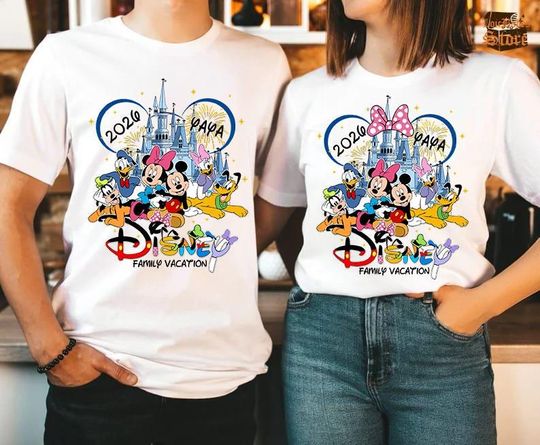 Discover Comfort Colors Disneyland Family Vacation 2026 Shirt, Mickey And Friends Matching Shirt