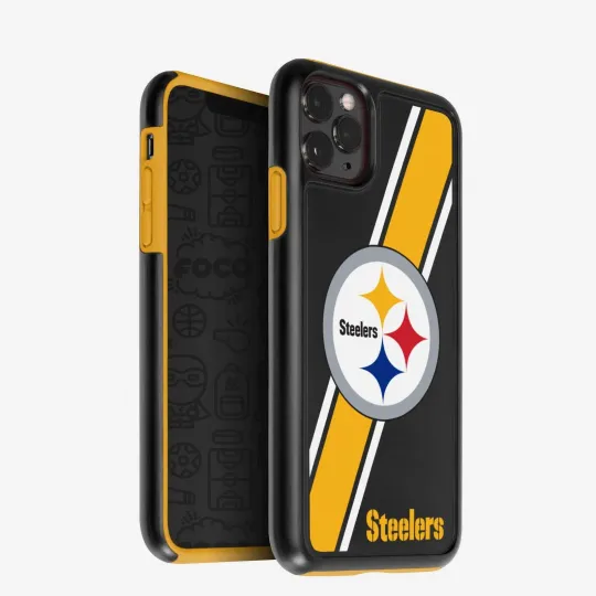 Discover football Pittsburgh Steeler Dual Hybrid Case for Apple iPhone 11 Pro, XS & X