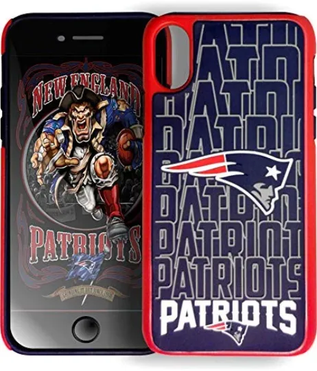 football New England Patriots Hybrid Repeat Case for iPhone X & XS (5.8")