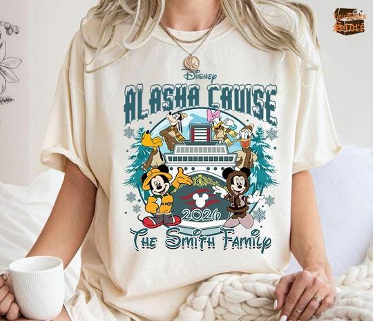 Discover Personalized Disneyland Alaska Cruise 2026 Comfort Colors Shirt