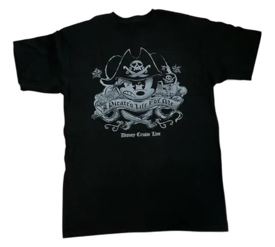Discover Disney Cruise Line Mickey Mouse Pirates Life Short Sleeve T-Shirt Black Adult