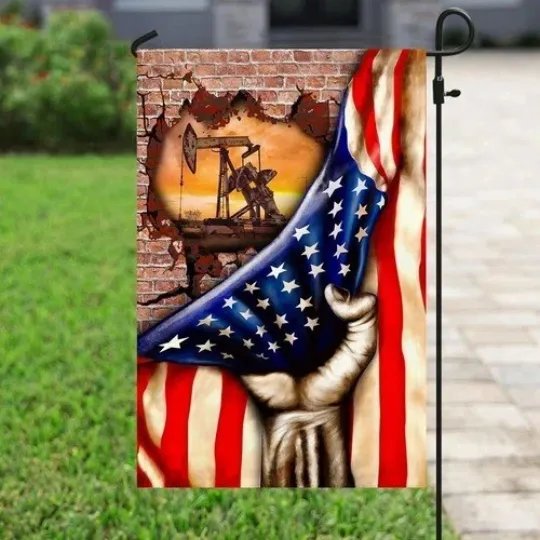 Discover Oilfield Garden Flag for Christmas Holiday Decorations
