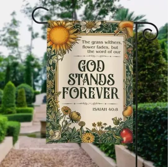 Discover Scripture Garden Flag, Bible Verse Garden Flag, Christian Garden Decor
