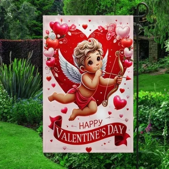 Discover Cupid Valentine’s Day Garden Flag