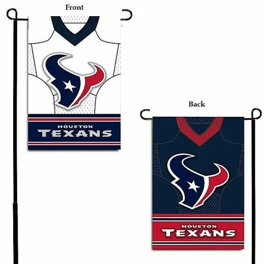 Discover Houston Texans football 12.5" x 18" Jersey Foil Garden Flag