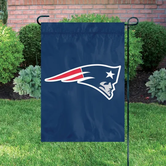 NEW ENGLAND PATRIOTS GARDEN FLAG APPLIQUE PREMIUM QUALITY FULL SIZE