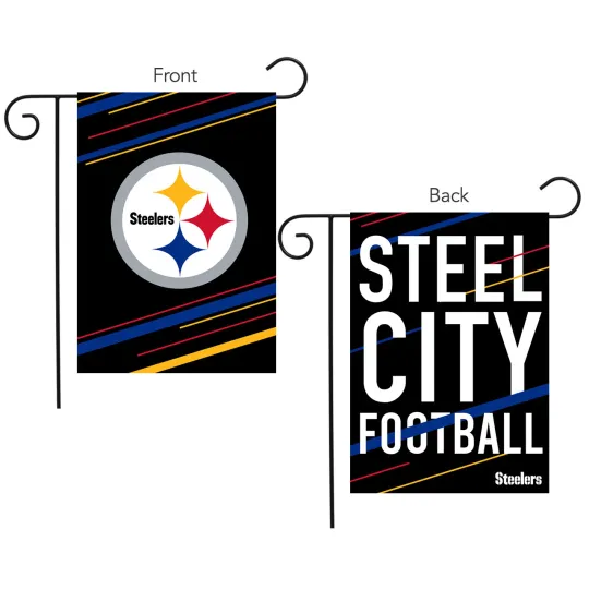 Discover Pittsburgh Steeler Slogan Garden Flag football Licensed 12.5" x 18" Briarwood Lane