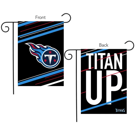 Discover Tennessee Titans Slogan Garden Flag football Licensed 12.5" x 18" Briarwood Lane