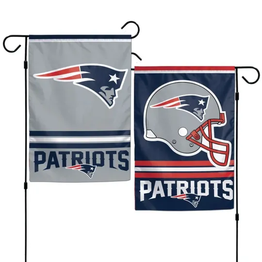 New England Patriots Wincraft football 12x18 Double Sided Garden Flag