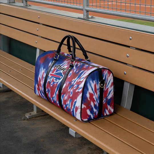 Discover Custom Name Weekender, PU Leather Travel Duffel for Football Fans, Personalized Carry-On Bag, Fan Gift for Him & Her