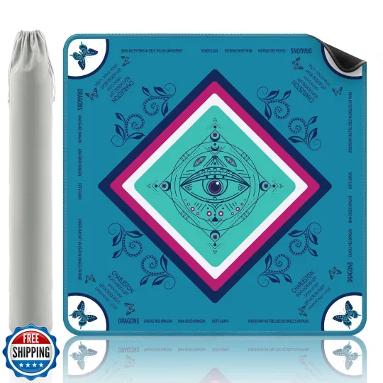 Discover Gedgan Mahjong Mat with Geometric Eye Art
