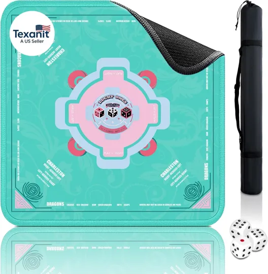 Discover Mahjong Mat Noise Reduction Non-Slip, American Mahjong Mat for Table