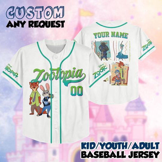 Discover Zootopia Jersey Shirt, Disney Zootopia Baseball Jersey, Zootopia Movie Cosplay, Disney Family Shirts, Disney World Shirt