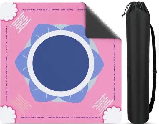 Discover Mahjong Mat w Rules Anti-Slip Neoprene American