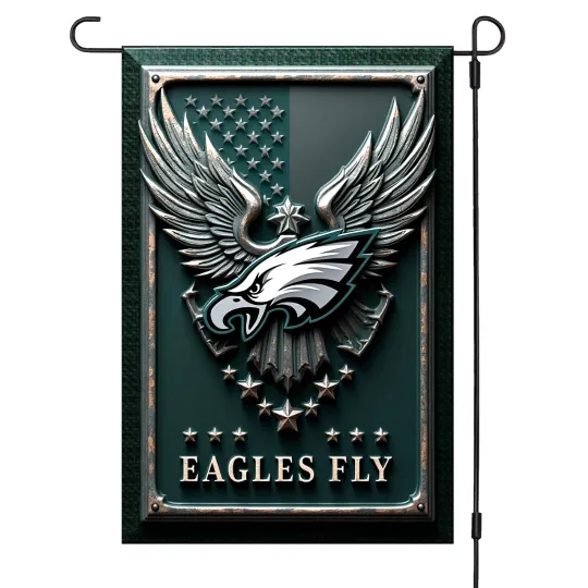 Discover Philadelphia Eagles Garden Flag 12"x18" Double-Sided Outdoor Banner “Fly Eagles