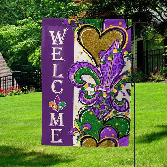 Discover Mardi Gras Garden Flag,Mardi Gras Flag,Mardi Gras Garden Decor,Garden Flag Mardi Gras,Front Door Decor,Outdoor Flag OHOU24