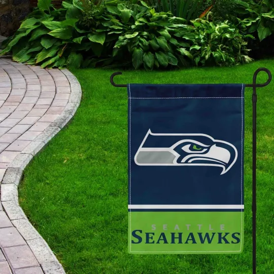 Discover For Seattle Football Fans 12x18" Garden Flag Double Sided Yard Banner