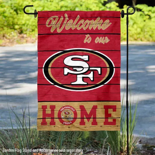 San Francisco 49ers Welcome Home Decorative Official Garden Yard Banner Flag