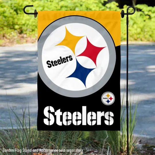Discover Pittsburgh Steeler Large Logo Official Garden Yard Banner Flag
