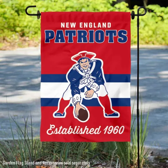 New England Patriots Throwback Retro Vintage Official Garden Yard Banner Flag