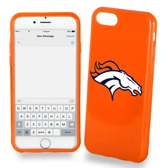 Discover football Denver Broncos Soft Case for iPhone 8 Plus, 7 Plus (5.5")