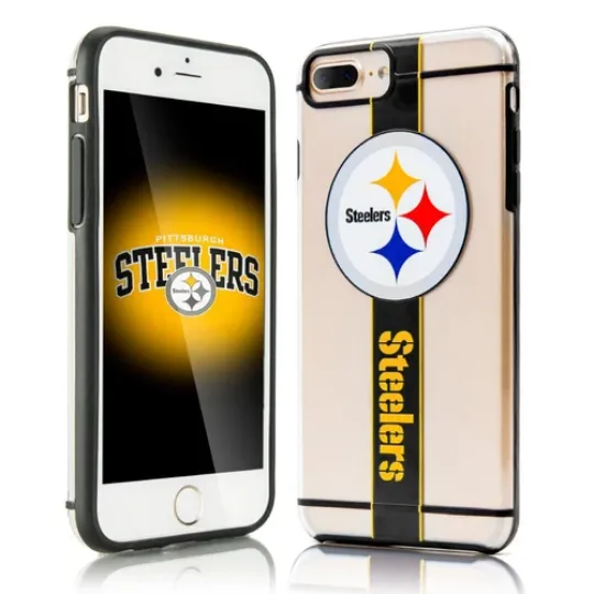 Discover football Pittsburgh Steeler Hydro Clear Case for iPhone 8+, 7+, 6+, 6s+,