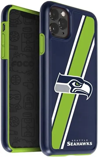 Discover football Seattle Seahawks Hybrid Impact Case for iPhone 11 Pro, X & XS (5.8")