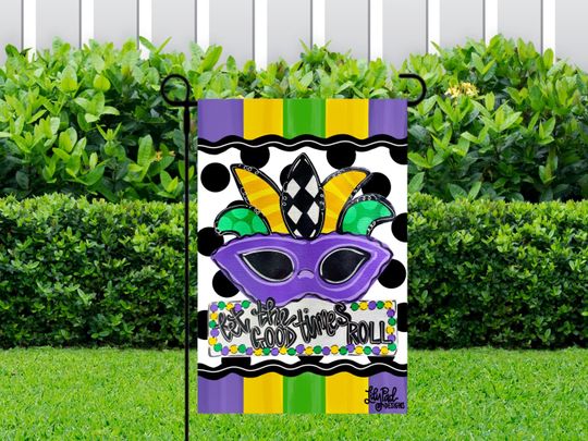 Discover Mardi Gras Garden Flag