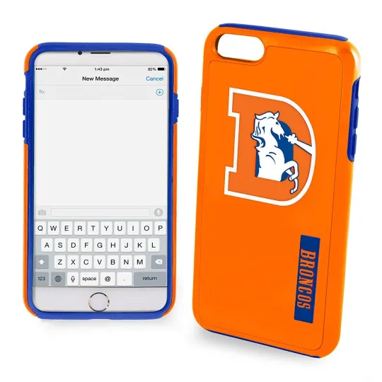 football Denver Broncos Retro Case For iPhone 8 Plus, 7 Plus, 6S Plus, (5.5")