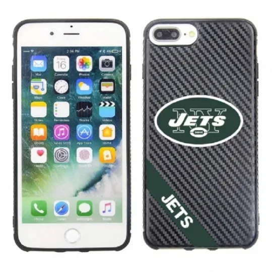 Discover PBG football New York Jets Carbon Case for iPhone 8+, 7+, 6+, 6s (5.5")+