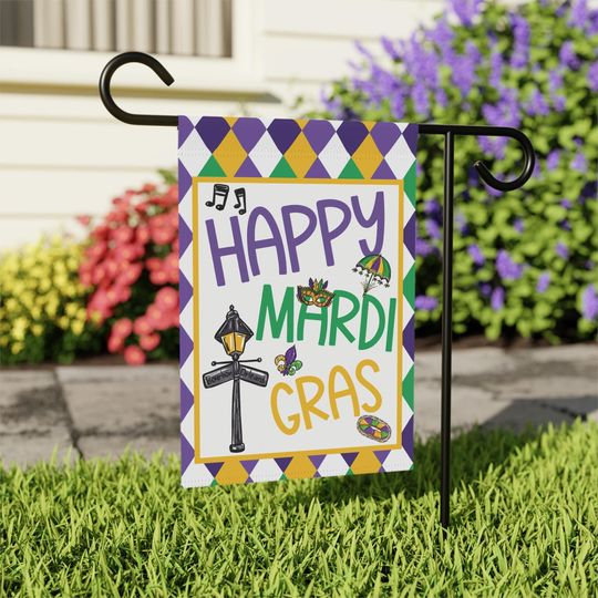 Discover Happy Mardi Gras Garden Flag: Nola Carnival Season Decor