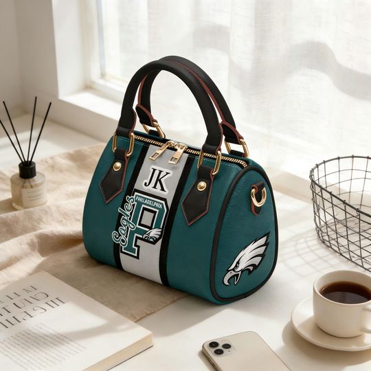 Discover Custom Name Philly Football Fan PU Handle Bag, Personalized Crossbody & Handbag for Game Day Style, Game Day Gift