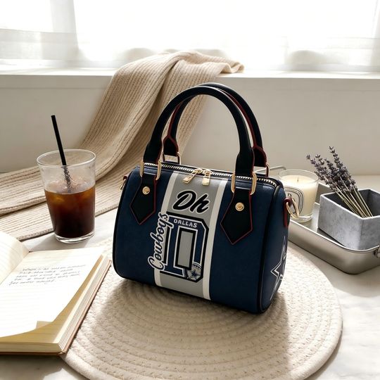 Discover Personalized PU Leather Handle & Crossbody Bag with Custom Name, Texas Football Inspired Purse for Women