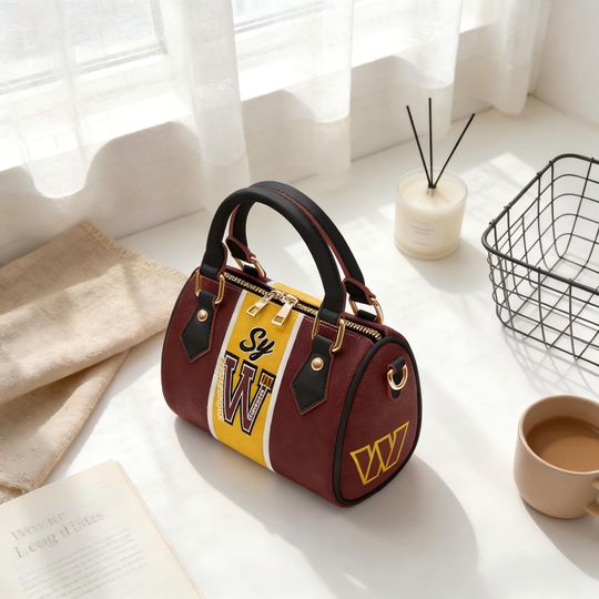 Discover Custom Name Football Inspired PU Handle Bag, Personalized Crossbody Purse for Women, Stylish Fan Gift,  Stylish Fan Gift for Everyday Use