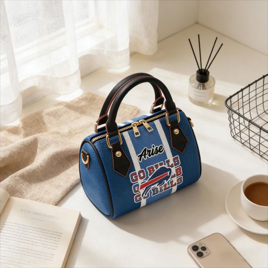 Discover Personalized Name PU Leather Fan Tote, Football Inspired Handle & Crossbody Bag, Womens Game Day Accessory, Gift For Rave Fan