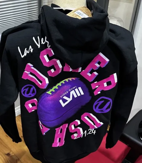 Discover Mitchell & Ness Usher LVIII football Super Bowl Las Vegas Hoodie Sweatshirt Men S