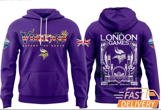 Minnessota/ 1Viking 2025 football London Game 3D Hoodie Unisex