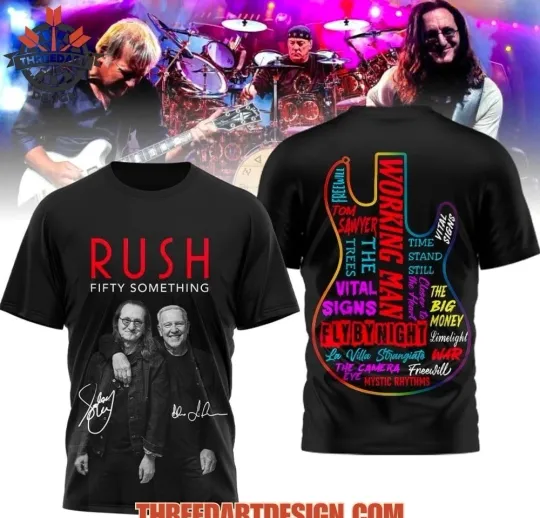 Discover Rush Fifty Something 2026 Tour 3D T-Shirt Gift For Fan