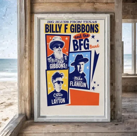 Discover Tour Billy F Gibbons & The BFG Band 2026 Poster Limited