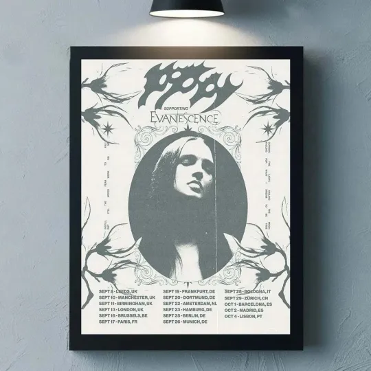 Poppy 2026 EU UK Tour With Evanescence Poster