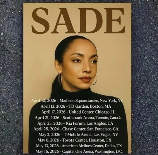 Discover SADE North America Tour 2026 Poster