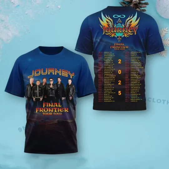 Discover NEW Journey The Final Frontier Tour 2026 S to 5XL T-shirt 3D TU1673