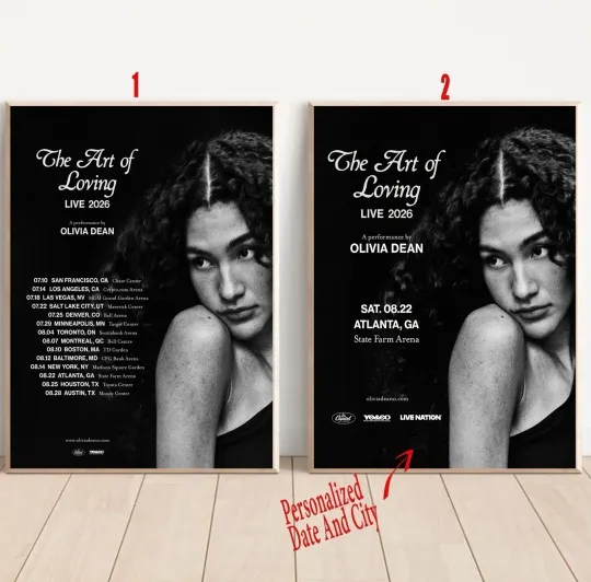 Discover Custom Olivia Dean North America Tour 2026 Poster