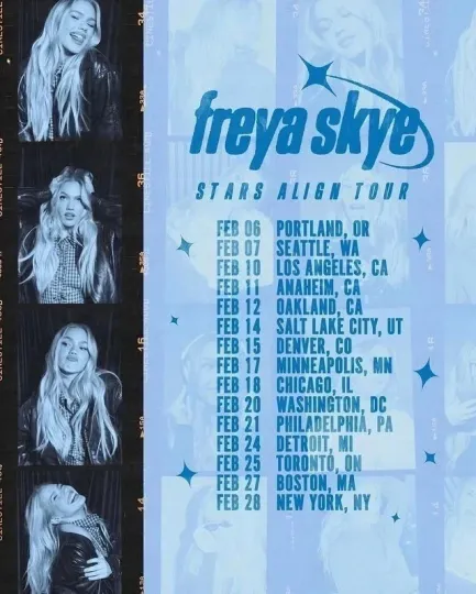 Discover Freya Skye Tour 2026 Poster
