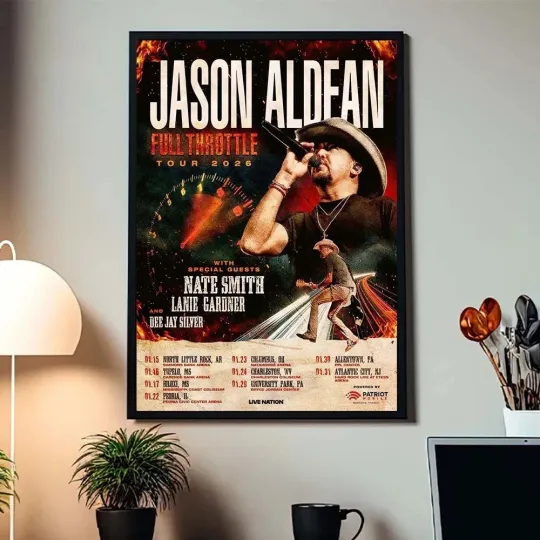 Jason Aldean Full Throttle Tour 2026 Poster