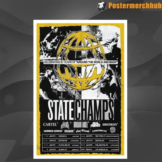 Discover State Champs Tour 2026 Poster Home Decor, Wall Art, No Frame, Fan Gift