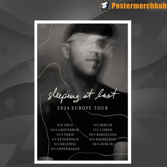 Discover Sleeping At Last 2026 Europe Tour Poster Home Decor, Wall Art, Fan Gift