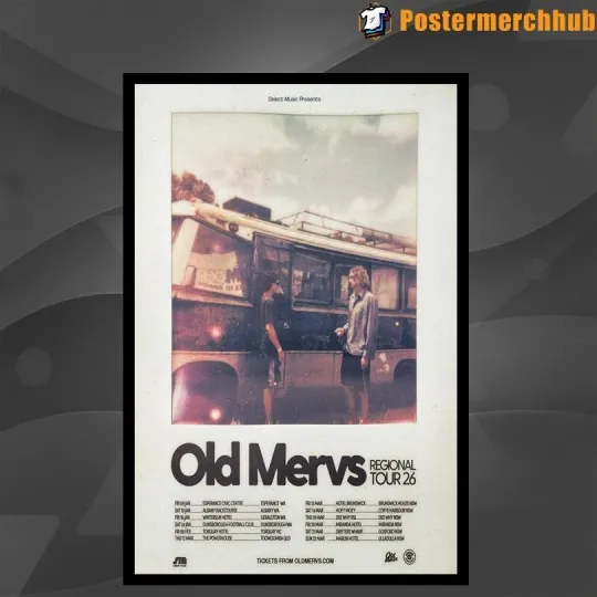 Discover Old Mervs Regional Tour 2026 Poster Home Decor, Wall Art, No Frame, Fan Gift